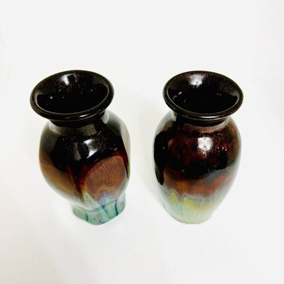 Hosley‎ Pottery Drip Glazed Vases - Picture 3 of 11